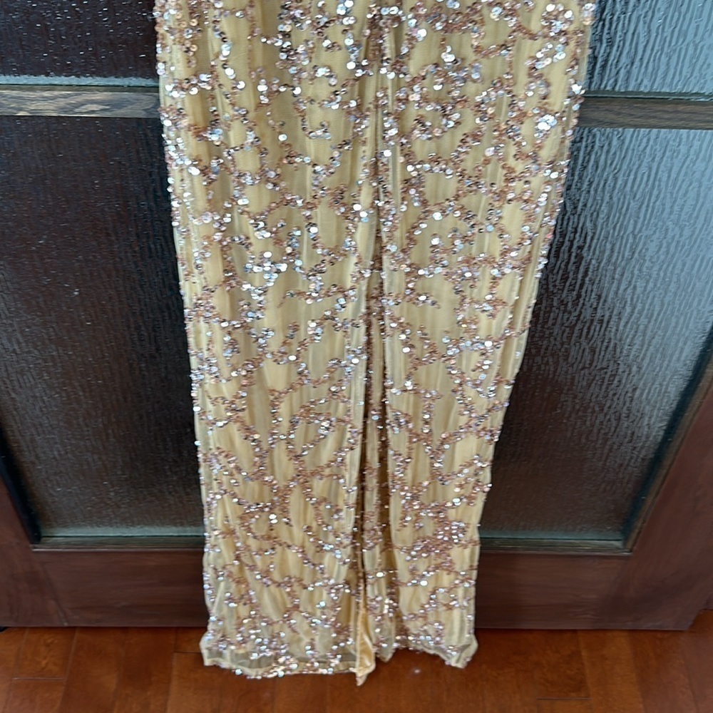 Mac Duggal SLEEVELESS V-NECK BEADED COLUMN GOWN size 10 NEW $398 Sold out - Picture 15 of 17